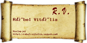 Rábel Vitália névjegykártya
